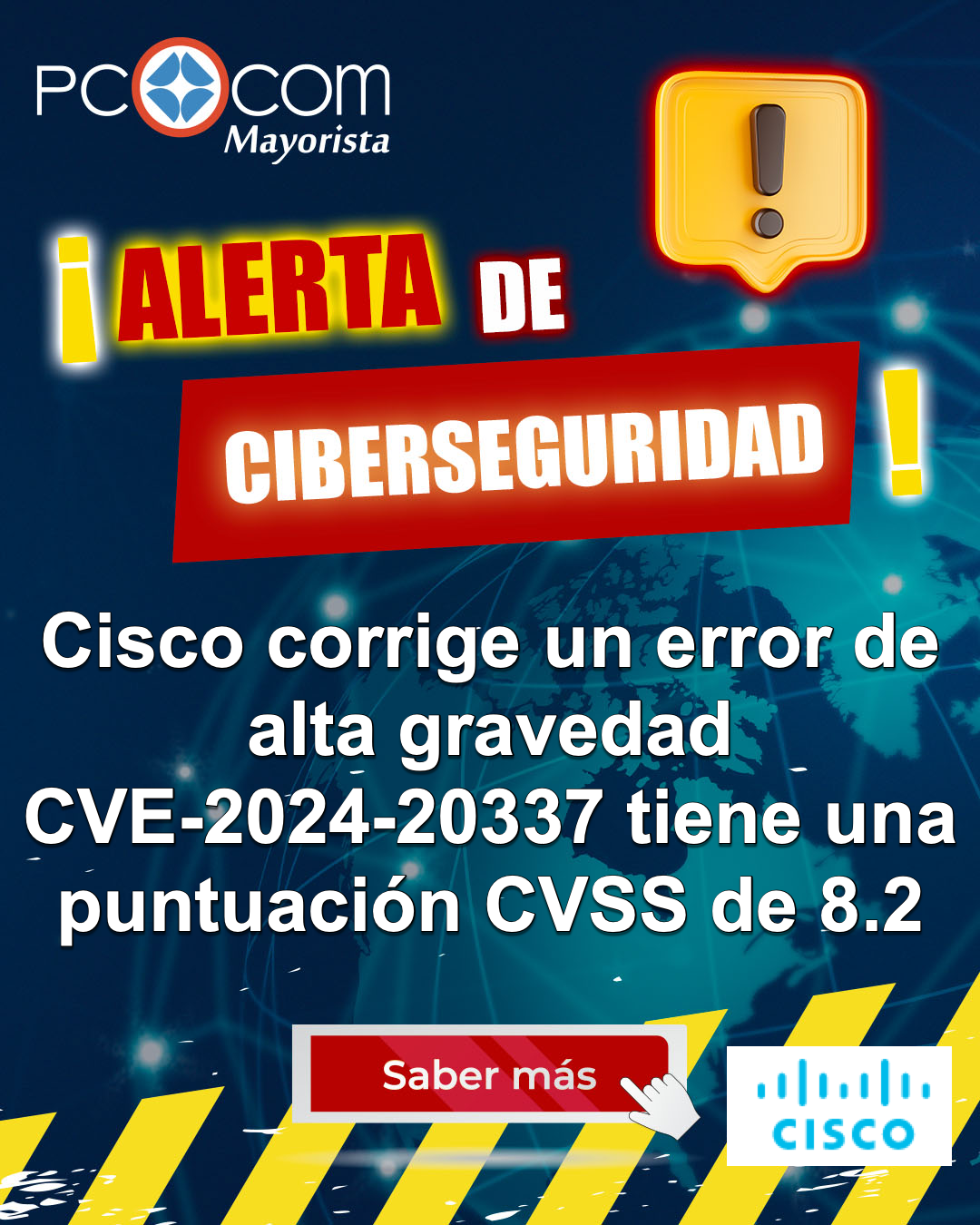 Aviso sobre amenazas de ciberseguridad: Cisco soluciona un error de alta gravedad CVE-2024-20337