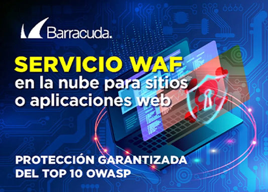 Servicio anual en la nube de Barracuda WAF-as-a-Service para una aplicación o sitio web (COSTO USD)
